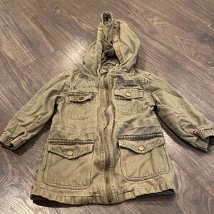 Urban republic Kids Hooded Jacket - Olive Green size 3T 3:3